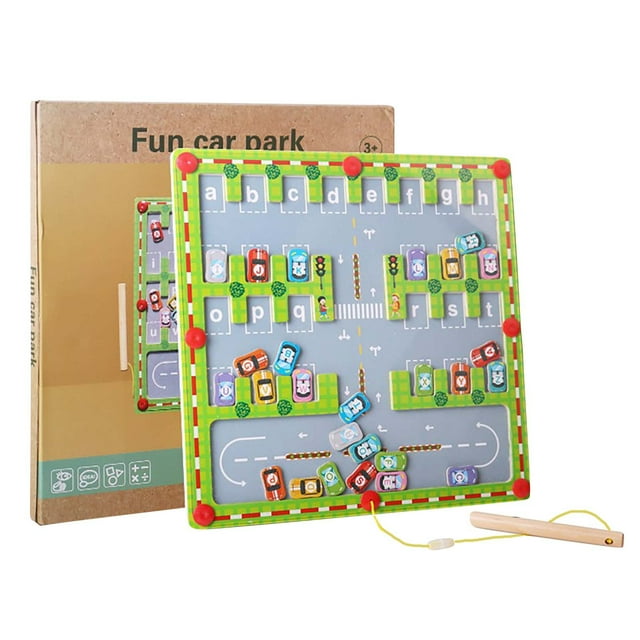 Wooden Magnetic Alphabet Maze Board Letter Matching Fine Motor Skills Pen Grip Training Early Learning Toy For Children