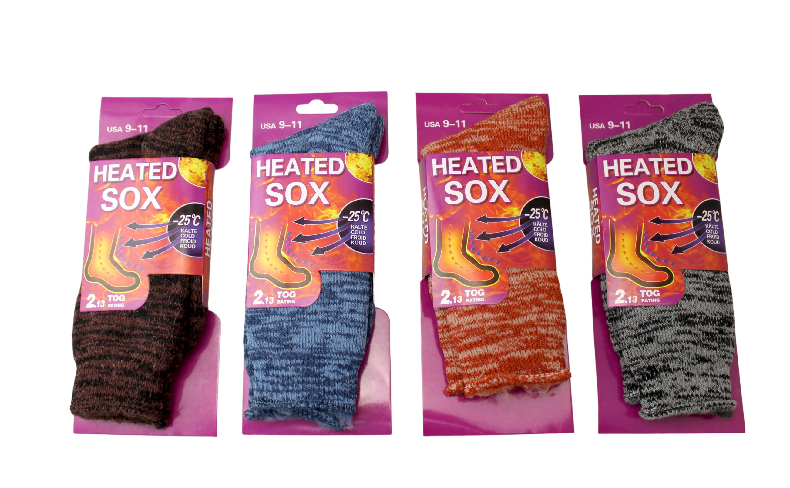 Dependable Industries Inc. Essentials 4 Pair Ladies Heated Warm Winter Socks Thermal Insulated Heavy Duty Thick Women's Hosiery