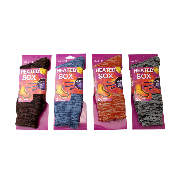 Dependable Industries Inc. Essentials 4 Pair Ladies Heated Warm Winter Socks Thermal Insulated Heavy Duty Thick Women's Hosiery Size 9-11