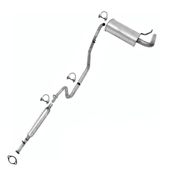 Exhaust Resonator, Intermediate Pipe and Muffler Fits 2004-2006 Chevrolet Malibu 3.5L - Direct Fit