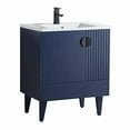 thumbnail image 2 of Fine Fixtures Venezian Collection - 30" Single Navy Blue Bathroom Vanity, Black Handles., 2 of 4
