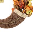 thumbnail image 6 of Northlight Brown and Orange Leaves and Berries Fall Harvest Wreath, 20-Inch, 6 of 7