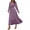 Purple, variant on qolati Women Fall Dresses Long Sleeve V Neck Maxi Dress Boho Long Dress High Waisted A-Line Ruffle Flowy Dress Black L