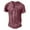 Wine, variant on BADHUB Men's Distressed Henley Shirts Casual Washed T-shirt Vintage Short Sleeve Button Basic Tees Loose Fit Summer Pullover