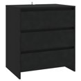thumbnail image 3 of vidaXL 2 Piece Sideboard Black Engineered Wood, 3 of 5