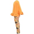 thumbnail image 3 of Girls 2 Piece Sweet As Pie Thanksgiving Clothes Set Outfit (6Y, Orange), 3 of 5