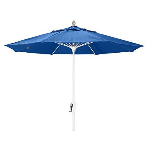 Fiberbuilt 7.5' Oct Market 8 Rib Push up White with Pacific Blue Marine Grade Canopy, 7MCRW-8602