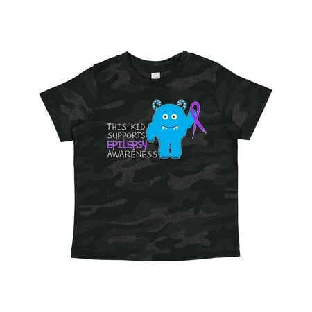 

Inktastic This Kid Supports Epilepsy Awareness Gift Toddler Boy or Toddler Girl T-Shirt