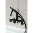 thumbnail image 2 of Kingston Brass AE8150RX Belknap 7-Inch Adjustable Wall Mount Clawfoot Tub Faucet, Matte Black, 2 of 7