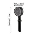thumbnail image 3 of Powerful Handheld Shower Head - Multi-Function 6-Setting Spray with Water Efficient Design - ABS Construction with Rubber Nozzles for Hard Water & Scale Prevention, 3 of 6
