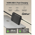 thumbnail image 3 of Belkin 2-Outlet GaN Charging Station 140W, USB C Charger w/ 2X AC Outlets, 3X USB C Ports, and 1x USB A Port - Power Strip for iPhone, Apple Watch, iPad, MacBook, Chromebook, Galaxy, Pixel, & More, 3 of 8