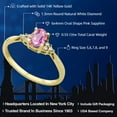 thumbnail image 2 of Gem Stone King 0.55 Ct Oval Pink Sapphire and Diamond 14K Yellow Gold Ring, 2 of 5