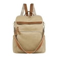 thumbnail image 1 of Women Bag Fashion Backpack Comfortable Leather Student Backpack Travel Backpack Waxed Canvas Backpack, 1 of 3