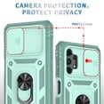 thumbnail image 4 of Military Grade Drop Impact for Samsung Galaxy A32 5G Camera Lens Slide Protection Case 360 Metal Rotating Ring Kickstand Holder Armor Shockproof Case For Samsung Galaxy A32 5G,
Mint + Green, 4 of 11