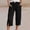 Black, variant on Drovellove Women's Plus Size Casual Cotton Linen Shorts with Drawstring and Pockets - Summer Relaxed Fit Bottoms for Lounging or Weekend Errands