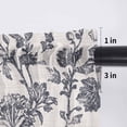 thumbnail image 5 of Spring Flowers Valance Curtains for Kitchen/Living Room/Bathroom/Bedroom Window, Rod Pocket Small Topper Half Short Window Curtains Voile Sheer Scarf, Farmhouse Dark Blue Pastoral Floral Leaf 60"x18", 5 of 8
