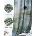 thumbnail image 3 of Spring Grey Green Kitchen Curtains Country Oil Painting Cabin Flowers Trees Cafe Short Curtains for Bathroom Blackout Window Curtain Small Window Treatment Drapes for Bedroom Living Room 27.5"x39"x2, 3 of 9