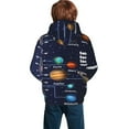thumbnail image 6 of Kll Unisex Kids Boys Girls Hooded Pocket Pullover Hoodies-Solar System, 6 of 9