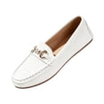 thumbnail image 4 of Womens Classic Slip On Loafer Flats Horsebit Decor Faux Leather Upper Non Slip Soft Sole for Office Work Commute Business Casual Daily Wear Shoes 36, 4 of 6