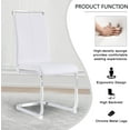 thumbnail image 7 of Sumdeal Modern Dining Chairs Set of 6,Modern Dining Chairs with Metal frame leg with High Density Sponge Leather,Dining Chairs for Dining Room,Kitchen,Living Room,White, 7 of 7