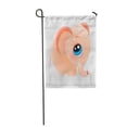 thumbnail image 1 of LADDKE Blue Baby of Cartoon Sweet Peach Elephant Mascot Pink Garden Flag Decorative Flag House Banner 12x18 inch, 1 of 1