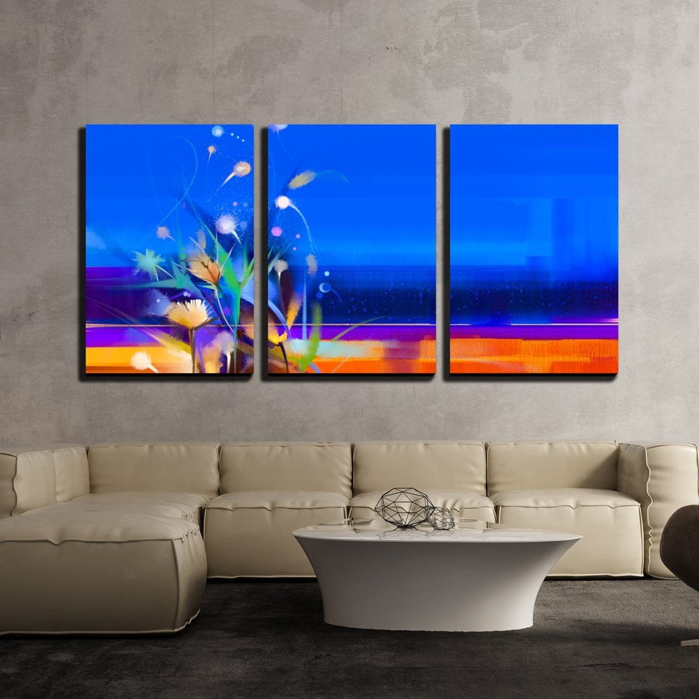 Wall26 3 Piece Canvas Wall Art Abstract Colorful Oil Painting