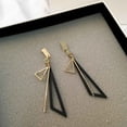 thumbnail image 3 of ziyahi Geometric Shaped Women Girls Triangular Earrings Jewelry Drop Pendant Alloy Plating Dangle Ear Studs Loop, 3 of 8