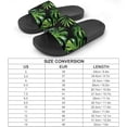 thumbnail image 2 of GZHJMY Stylish Slides for Women Men, Tropical Style Palm Leaves Black Background Soft Flexible Slip-on Sandals Slippers, 2 of 7