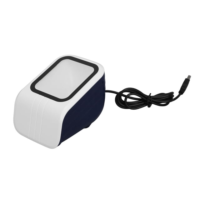 Escáner de código de barras con escaneo automático, anuncios de voz, lector de código de barras de escritorio con cable USB para tiendas minoristas.