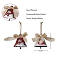 thumbnail image 6 of 4PCS Metel Bell Christmas Ornaments Snowman Santa Decor Decorative Bell Hanging Ornaments with Burlap Ribbon Christmas Tree Bell Pendant, 6 of 6