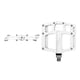 thumbnail image 5 of Pedales para bicicleta BMX 1/2 aluminio blanco blanco M, 5 of 5
