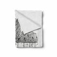 thumbnail image 2 of Geology Soft Flannel Fleece Throw Blanket, Rock Formation Theme Greyscale Illustration Sketchy Style Pattern of Earth, Cozy Plush for Indoor and Outdoor Use, 70" x 90", Grey and White, by Ambesonne, 2 of 6