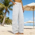 thumbnail image 4 of Womens Hiking Pants Quick Dry Cargo Pants Spicy Girl High Waisted Wide Leg Pants With Multiple Pockets Casual Work Pants, 4 of 9