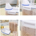 thumbnail image 3 of Rice Storage Containers Dispenser with BPA Free Plastic + Airtight Design + Measuring Cup + Pour Spout - 2L Capacities of Rice Perfect for Rice Cooker rice container clear, 3 of 7