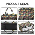 thumbnail image 4 of Large Capacity Tote Bag,DarkBlue Colorful Dinosaurs Pattern Handbag Fashion Luxury Tote Bag,15.7"x13"x 5.1" Inches,Laptop Compatible, 4 of 6