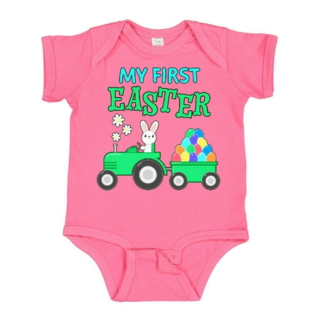 

Inktastic My First Easter Bunny and Tractor Gift Baby Boy or Baby Girl Bodysuit