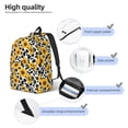 thumbnail image 3 of Disketp Cow Print Sunflower print Canvas Backpack Lightweight Travel Daypack Student Rucksack Laptop Backpack-Small, 3 of 5
