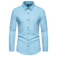 thumbnail image 2 of Zshosam Mens Button Up Shirts Big and Tall Dress Shirts Long Sleeve Dress Shirts for Men(Light Blue,M), 2 of 9