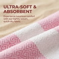 thumbnail image 3 of Unique Bargains 2 Pack Geometric Turkish Beach Sandproof Towel Pink/Yellow 71" x 40", 3 of 8