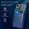 thumbnail image 6 of Entronix Wallet Case Compatible with iPhone 16E, Card Holder Flip Cover, Navy Blue, 6 of 7