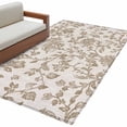 thumbnail image 2 of 3'x5' Area Rugs, Farmhouse Khaki Indoor Outdoor Area Rug for Living Room Bedroom, Vintage Flower Leaf Botanical Plant Washable Bathroom Rugs Kitchen Floor Carpet Mats Home Decor Aesthetic, 2 of 8