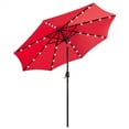 thumbnail image 6 of Renwick 96" Red Solid Print Octagon Market Patio Umbrellas, LED Lights, 6 of 10