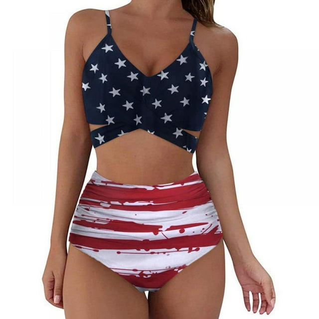 Maillot de Bain Deux Pièces Solide et Sexy Triangle Bikini pour Femme