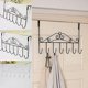 thumbnail image 4 of Perchero de puerta de acero inoxidable con 7 ganchos Riel para colgar en la puerta Ganchos para abrigos Ganchos para puertas Bolsas para ropa Gancho para puerta Riel Cocina Sala de estar Pasillo Baño, 4 of 5