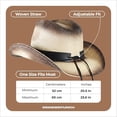 thumbnail image 3 of grinderPUNCH Western Outback Cowboy Hat Straw Classic Western Style  Straw American Flag Hat, 3 of 6