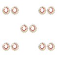 thumbnail image 2 of Sonducket 1 par de pendientes bohemios boda aniversario vacaciones moda joyería novia regalo personalizado accesorios rosa Rosa 5piezas Sonducket CBP227463, 2 of 6