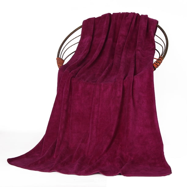 Xiao Hua 1 toalla de mano para baño, fibra ultrafina, multiusos para baño, gimnasio, ducha, deportes, toalla. Resiste diversas situaciones sin esfuerzo. 35,43 x 74,8 pulgadas (rojo vino).