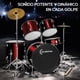 thumbnail image 4 of Bateria Acustica Audiotek  23 Pul 5 Piezas Roja Platillos Atriles Bombo, 4 of 9