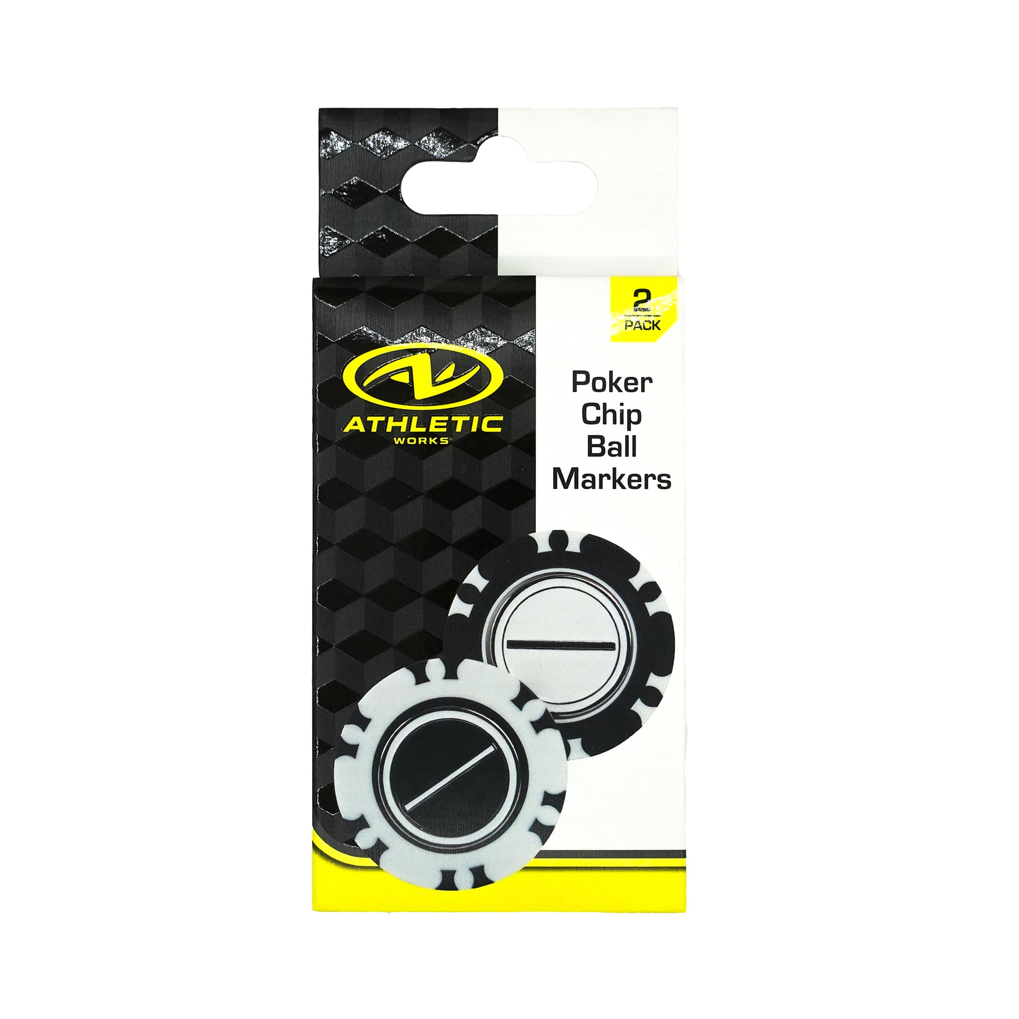 (2 pack) Athletic Works Golf Dual-Mark Poker Chip Ball Markers, 2-Pack