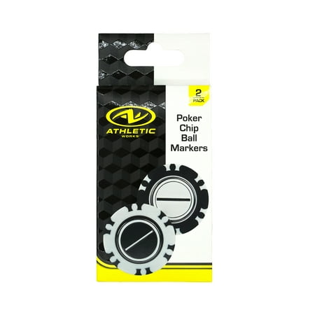 (2 pack) Athletic Works Golf Dual-Mark Poker Chip Ball Markers, 2-Pack